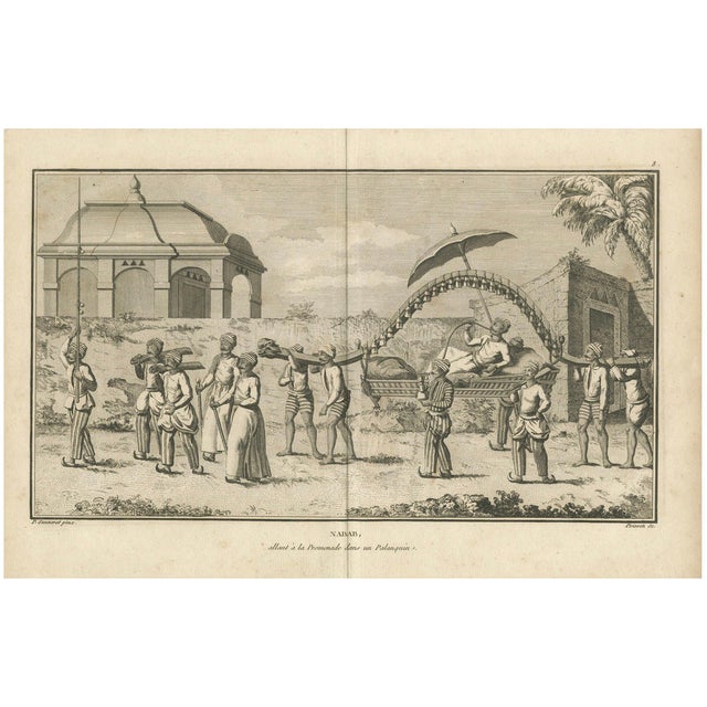 Sonnerat, Nawab in Palanquin Procession, 1806, Print For Sale
