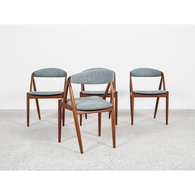 Mid-Century Modern Mid-Century Danish Model 31 Dining Chairs in Teak by Kai Kristiansen for Schou Andersen, Set of 4 For Sale - Image 3 of 13