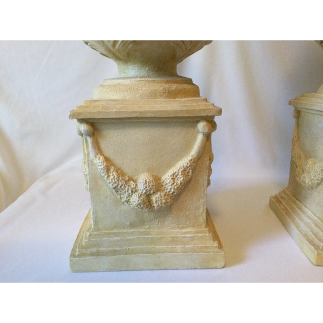 Vintage French Anduze Style Vases With Fruit Sculptures/Topiary, a Pair For Sale - Image 4 of 18