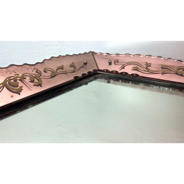 Pink Venetian Mirror, Italy, 1960s For Sale - Image 6 of 18
