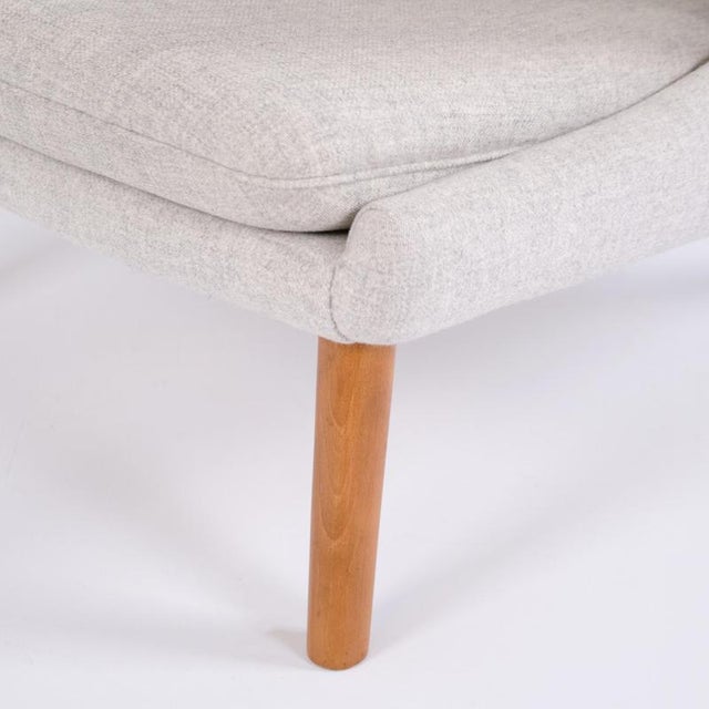 Model AP19 Papa Bear Chair in Light Grey Hallingdal Fabric and Teak attributed to Hans J. Wegner for PP Møbler, 1950s For Sale - Image 9 of 11