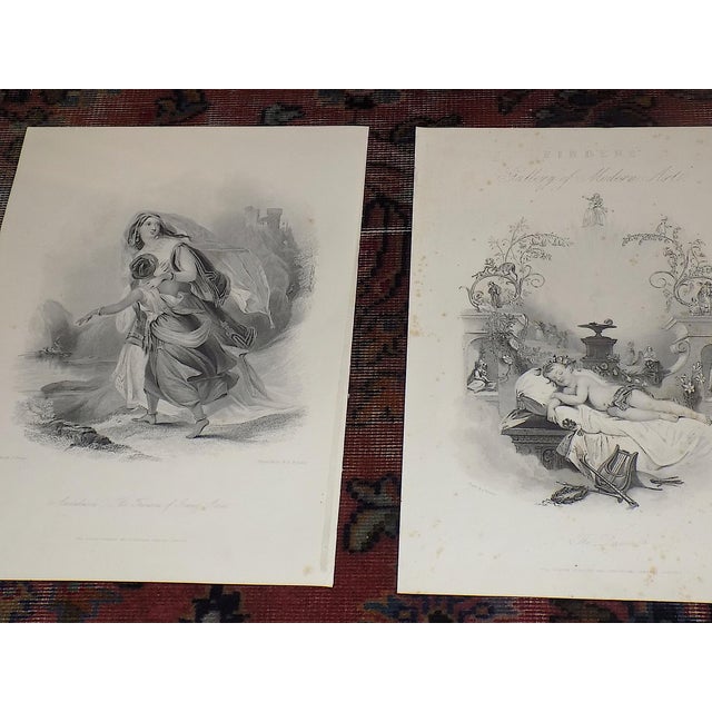 Antique 19th Century Victorian Genre Engravings Featuring Beautiful Women - Set of 12 For Sale - Image 4 of 8