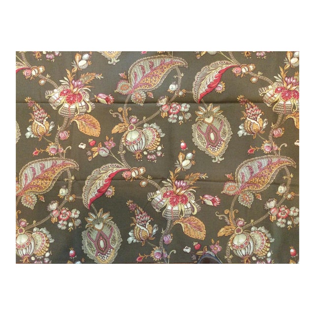 Designer the Original Screen Print the Platinum Collection Richloom Elegant Botanical Design- 3 Yards For Sale