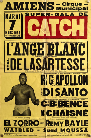 Super-Gala De Catch Amiens Original Wrestling Poster, 1961