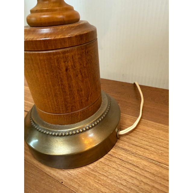 Mid 20th Century Mid 20th Century Walnut Wood Table Lamps, a Pair For Sale - Image 5 of 12