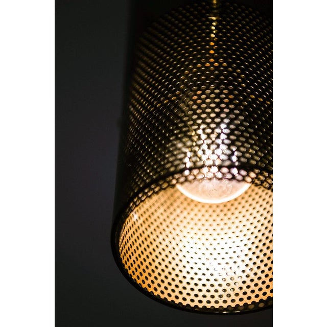 Black Ceiling Lamp in Brass and Glass attributed to Hans-Agne Jakobsson, 1950s For Sale - Image 8 of 9