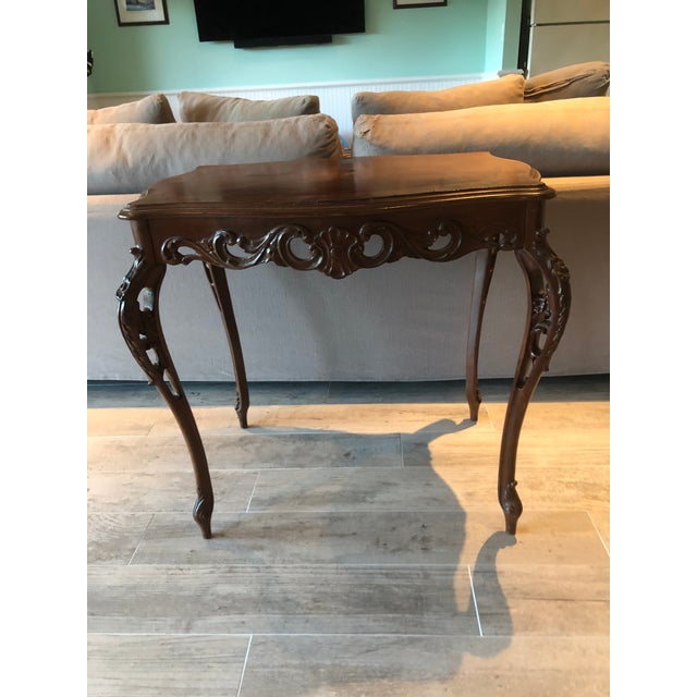 Wood Antique Walnut Table For Sale - Image 7 of 9