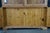 Late 20th Century Rare English Knotty Pine Shallow Glazed Glass China Display Cabinet Cupboard 95" For Sale - Image 9 of 18