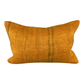 16 x 24 Hemp Pillow Turkish Cushion Natural Orange Pillow Cushion Cover For Sale