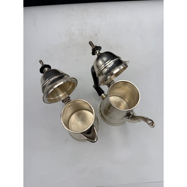 Pair of Vintage Silverplate Coffee Pots For Sale - Image 4 of 8