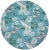 Contemporary Nicolette Mayer Peony Inspira Azur 16" Round Pebble Placemats, Set of 4 For Sale - Image 3 of 3