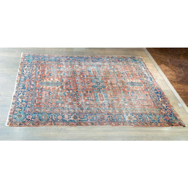 Early 20th Century Persian Heriz Rug For Sale - Image 15 of 15