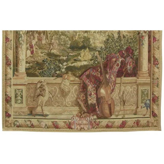 Traditional Vintage Woven Scene Tapestry For Sale - Image 3 of 9
