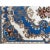2020s Rectangular Royal Blue Rose Floral Motif Graphic Wool Rug Carpet For Sale In San Francisco - Image 6 of 7