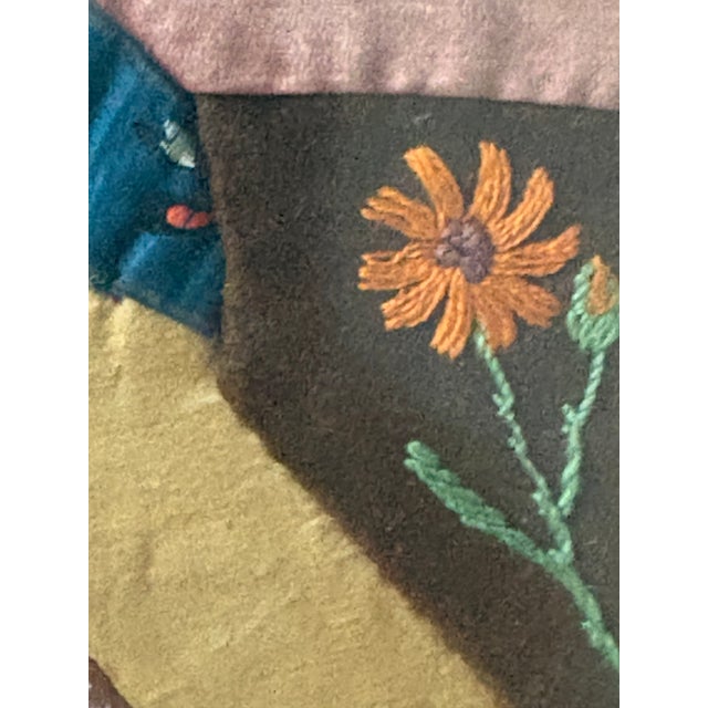 Victorian Antique Crazy Quilt Panel For Sale - Image 3 of 10