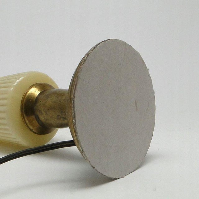 1970s Postmodern Bedside Lamp in Brass and Glass, Poland, 1970s For Sale - Image 5 of 8