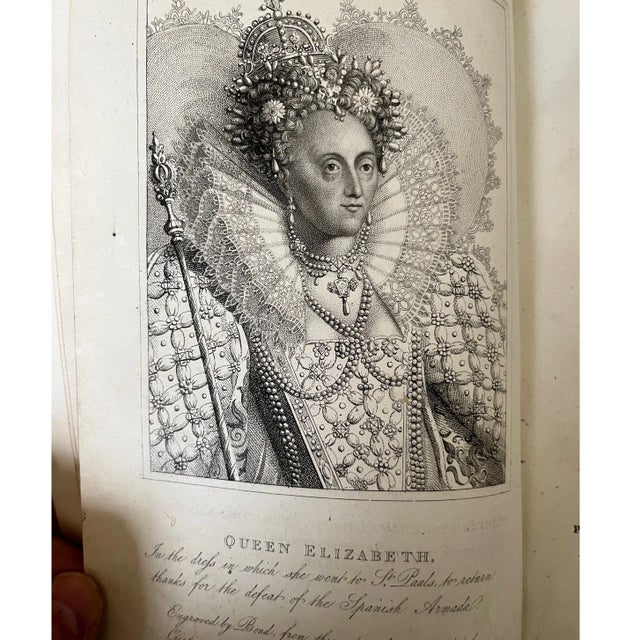 Early 19th Century Memoirs of the Court of Queen Elizabeth by Lucy Aikin - 2 Volume Set (1818) For Sale - Image 5 of 6