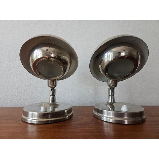 Art Deco Bauhaus Chrome Table Lamps by Franta Anyz, 1930s, Set of 2 For Sale - Image 9 of 16