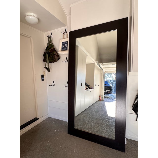 Full length wenge wood mirror perfect statement piece wherever you place it.