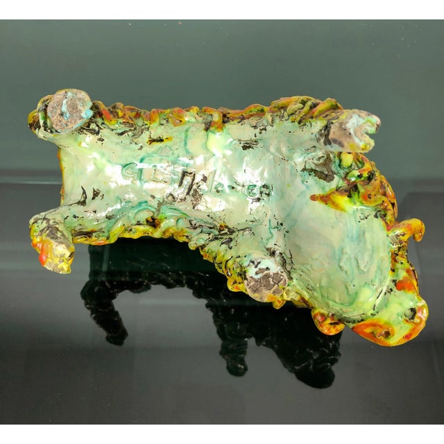 Italian Ceramic Boar Animal Sculpture by Gianluigi Mele, 1970s For Sale - Image 6 of 8