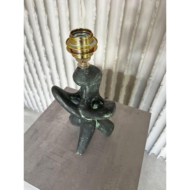 1970s Handmade Sculptural Ceramic Table Lamp, 1970s For Sale - Image 5 of 12