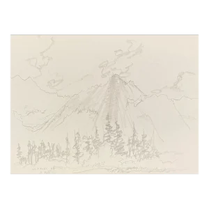 1967 Neil Meitzler Mt Pilchuck Drawing
