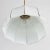 Vintage Milk Glass Pendant W/ Fluted Shade + Gold Detail For Sale In Los Angeles - Image 6 of 8