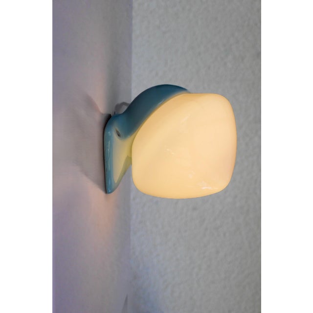 Large Mid-Century Modern Pale Blue Bathroom Sconce from Ifö For Sale - Image 12 of 15