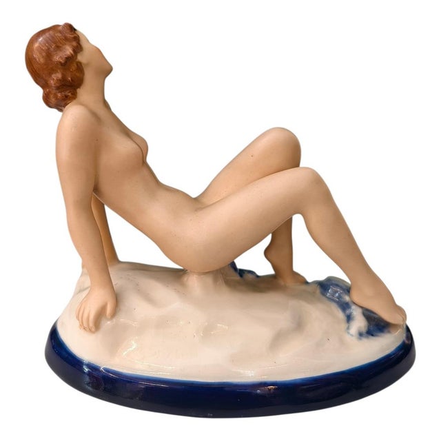 Ceramic Elly Strobach, Royal Dux Akt, 1920s, Porcelain For Sale - Image 7 of 8