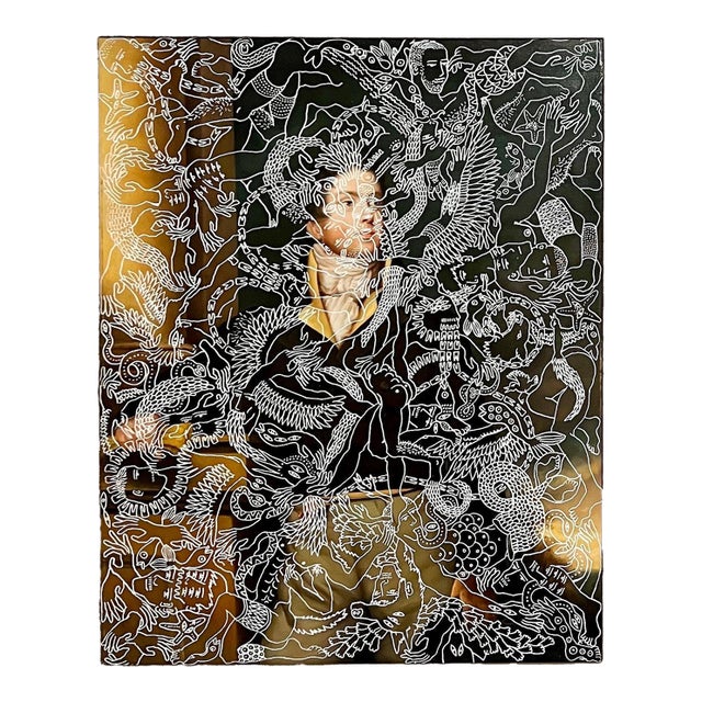 Brian Kenny, Mixed Media Large Pop Art Painting Drawing Brian Kenny Nyc Street Art 2015 For Sale