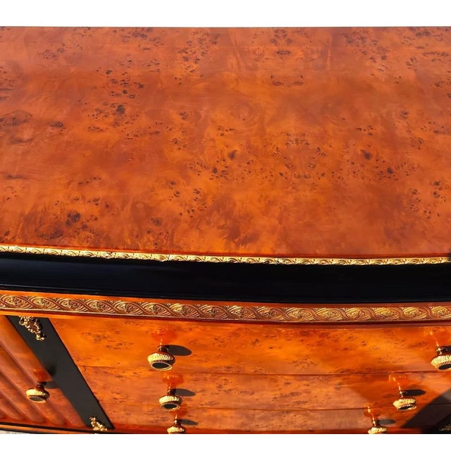 Italian Buffet Sideboard Bar Empire Style Rolling For Sale - Image 4 of 12