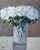 Vivek Mandalia, White Flowers, Oil on Canvas For Sale - Image 4 of 4