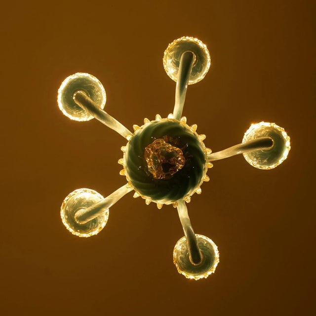 Vintage Italian Chandelier by Barovier & Toso, 1969 For Sale - Image 9 of 13