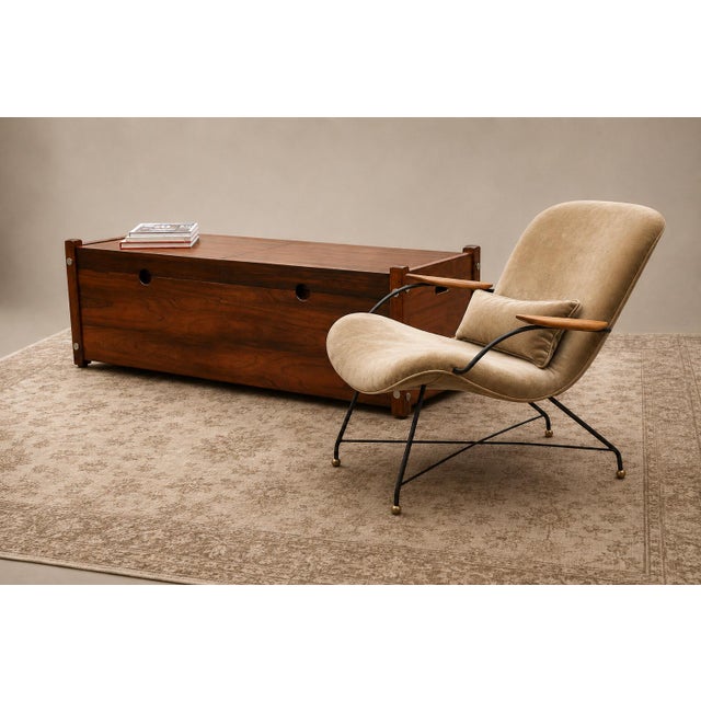 Brazilian Modern Pair of Armchairs in Rosewood, Mohair & Steel by Carlo Hauner, 1950s For Sale - Image 9 of 18