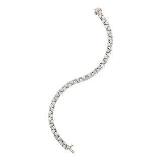 Late 20th Century 14k White Gold 56 Diamonds Weighing Approximately 6.5 Carats For Sale