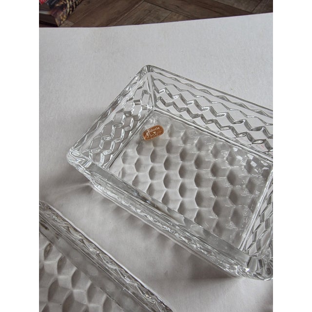 Pair of Fostoria Glass Boxes For Sale - Image 4 of 6