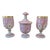 Antique Bohemian Glass Moser Opaline Goblets - Set of 3 For Sale