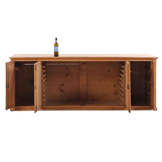 Tan A Large Belgian Pitch Pine Cabinet, C. 1890. For Sale - Image 8 of 12