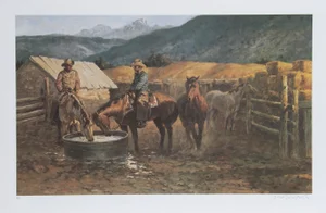 Joe Beeler, "Mountain Morning," Lithograph