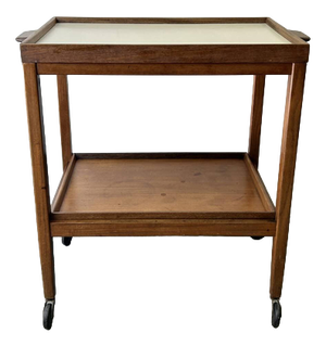 Mid Century Vintage Teak Drinks Trolley Bar Cart with Removable Trays, 1960s