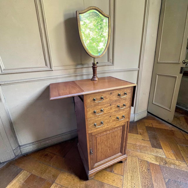 Edwardian Mahogany Dressing Chest with Adjustable Shield Mirror, 1890s For Sale - Image 3 of 12