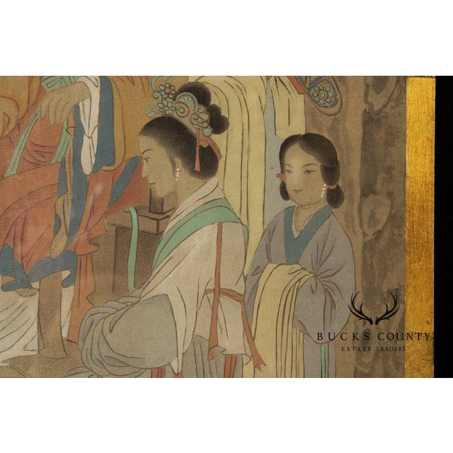 Mid 20th Century Framed Asian Figural Print After “Refusing The Seat” For Sale - Image 14 of 16