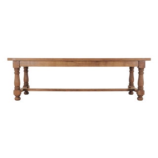Country French Provincial Bleached Oak Farmhouse Dining Table 8 Ft For Sale