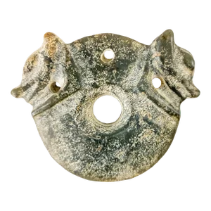 20th Century Chinese Carved Jade Neolithic Style Pendant Plaque