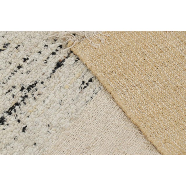 Textile Rug & Kilim’s Abstract Flatweave With Cream and Beige Geometric Patterns For Sale - Image 7 of 7
