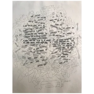 Fritz Rauh Drawing, Dated 1981