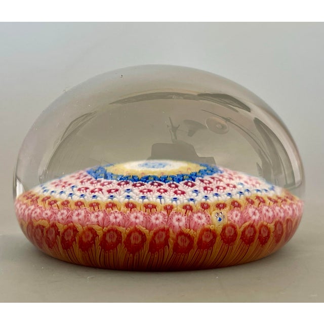 French Baccarat Floral Millefiori Glass Paperweight 1970 Limited Edition #69 For Sale - Image 3 of 12