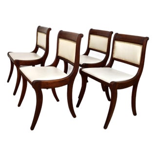 1930’s Antique Duncan Phyfe Dining Chairs - Set of 4 For Sale