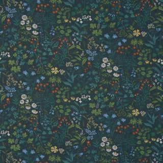 Boråstapeter Flora Fabric In Spruce For Sale