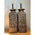 Vintage Abstract Carved Ceramic Lamps - A Pair For Sale - Image 4 of 13